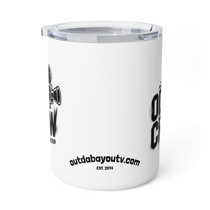Insulated Coffee Mug — Retro Film Camera 'Cine Crew' 10oz Travel Tumbler